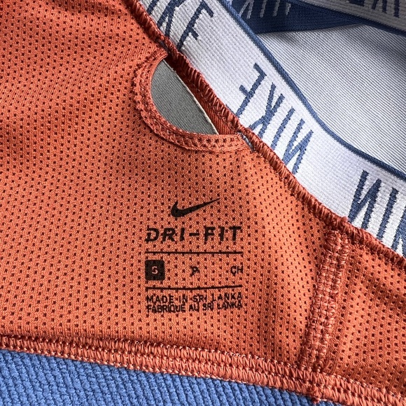 Trendy Nike Dri-Fit Sports Bra - Yoga & Running, Size Small, Orange & Blue - Picture 6 of 9